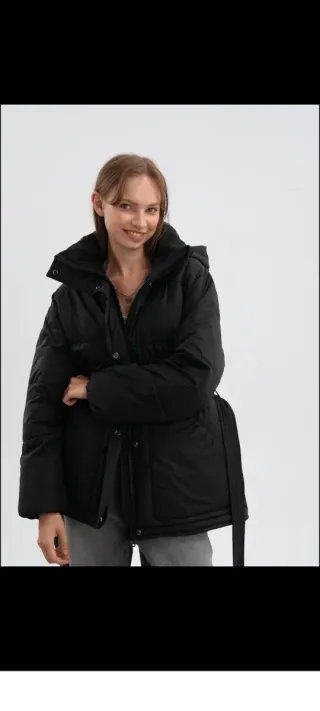 Abrigo negro oversize Even&Odd