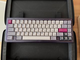 Teclado Mecánico Púrpura y Blanco