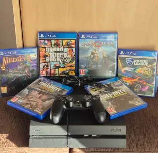 Consola PS4 + mando + 6 Juegos