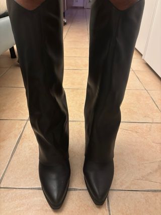 Stivali cowboy pelle neri taglia 38