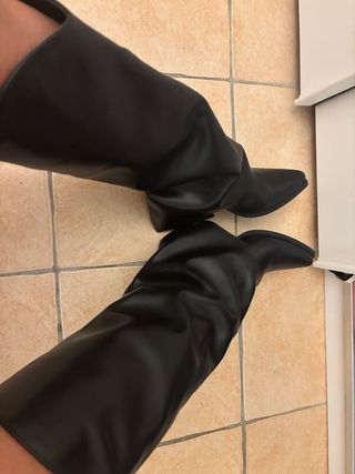 Stivali cowboy pelle neri taglia 38