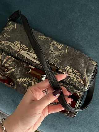 Miu Miu Borsetta Sfilata Oro/Grigio