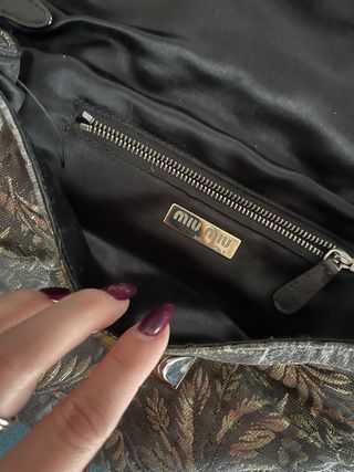 Miu Miu Borsetta Sfilata Oro/Grigio