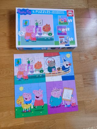 Puzzles Progresivos Peppa Pig 4 Piezas