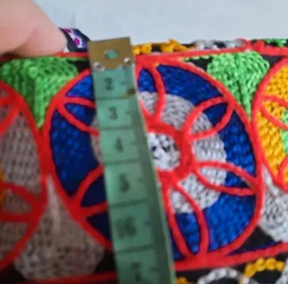 Bolso tipo shopper bordado multicolor