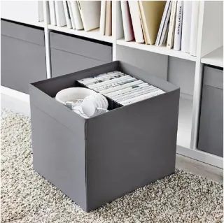 Caja almacenaje Ikea Drona gris
