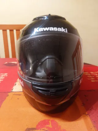Casco Moto Kawasaki Negro