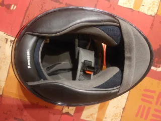 Casco Moto Kawasaki Negro