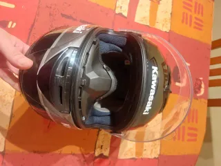 Casco Moto Kawasaki Negro