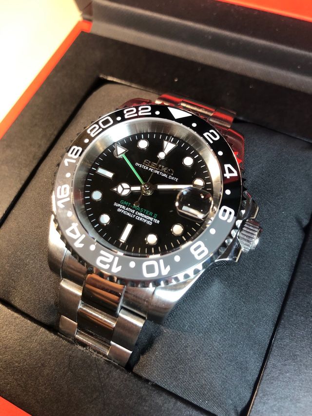 Seiko Mod - GMT “Bruce Wayne” (Correa Oyster)