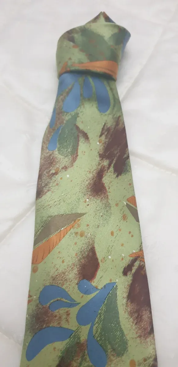 Corbata de seda natural multicolor