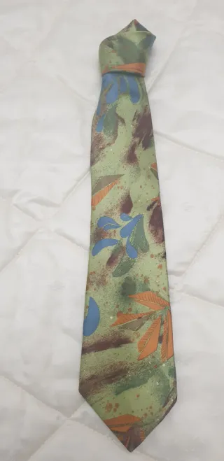 Corbata de seda natural multicolor