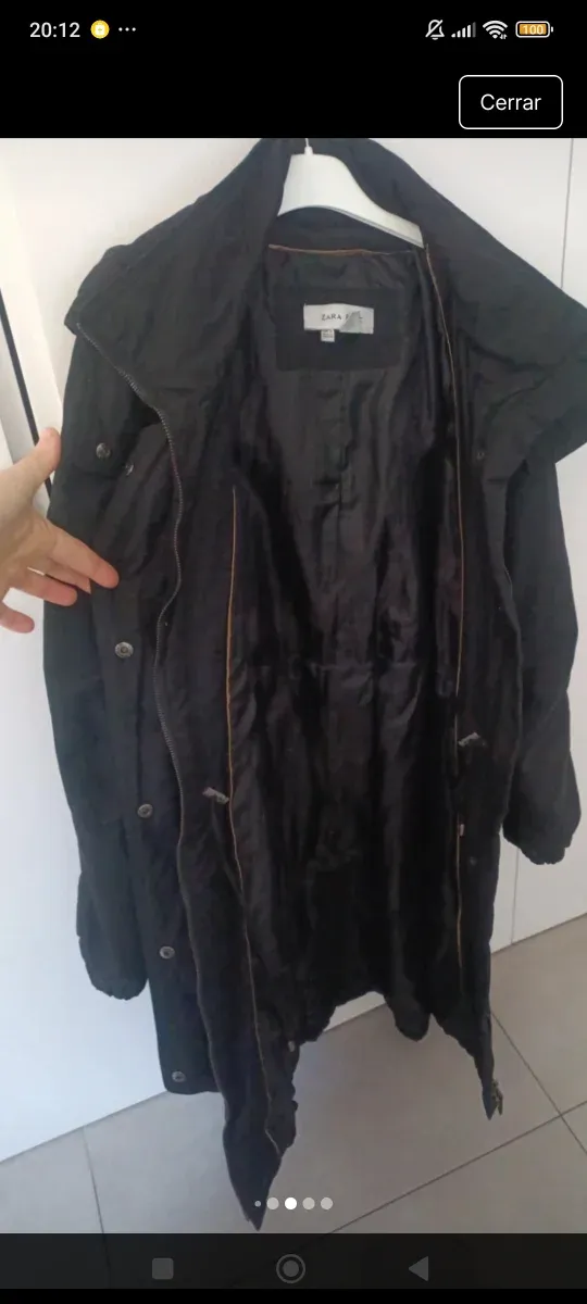 Abrigo negro mujer