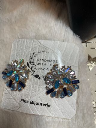 Pendientes Fiesta Nochevieja degrade de azules