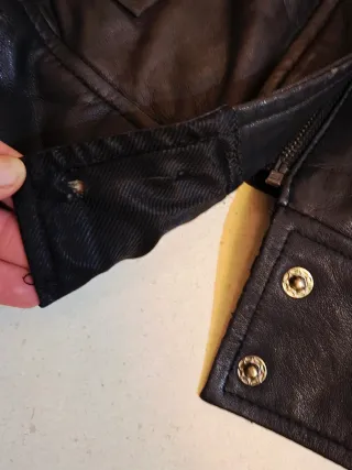 Chaqueta de cuero Zara Negra