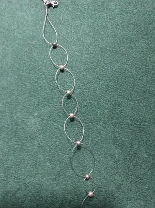 Gargantilla de plata con cuentas