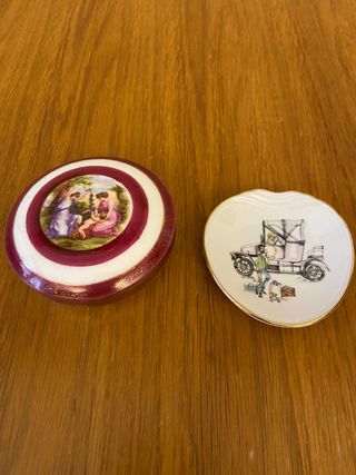 Portagioie e piattino Bavaria decorati