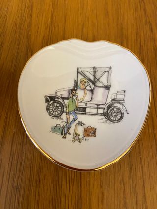 Portagioie e piattino Bavaria decorati