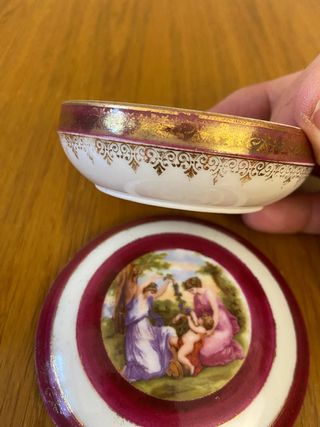 Portagioie e piattino Bavaria decorati