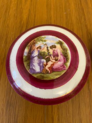 Portagioie e piattino Bavaria decorati