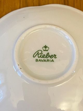 Portagioie e piattino Bavaria decorati