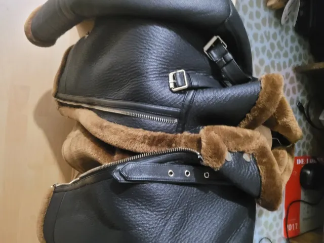 Giubbotto biker nero da donna taglia M