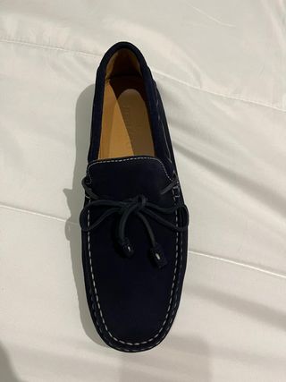 Mocasines de ante azul marino