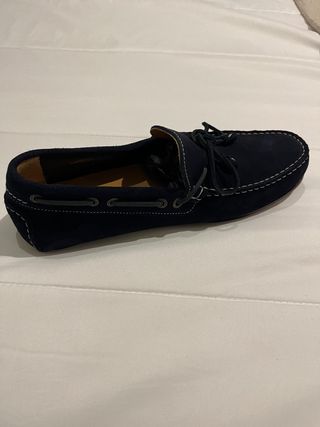 Mocasines de ante azul marino