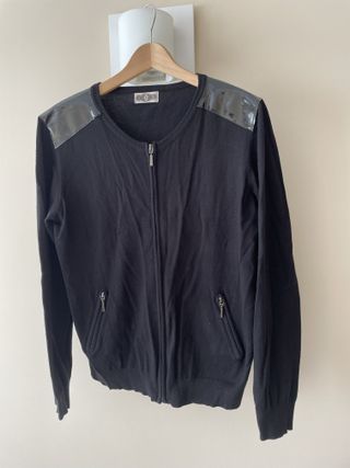 Chaqueta bomber negra Javier Simorra. Talla 44