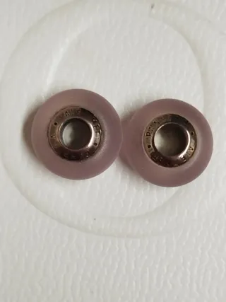 Pareja Charms Pandora Murano Rosa Mate