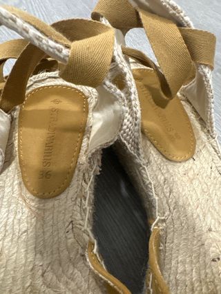 Alpargatas esparto con lazo marrón/beige