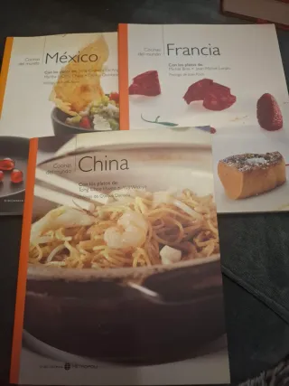Libros de cocina de China, Francia  y México