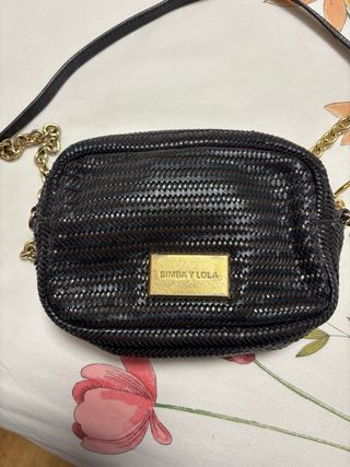 Bolso Bimba y Lola negro tejido