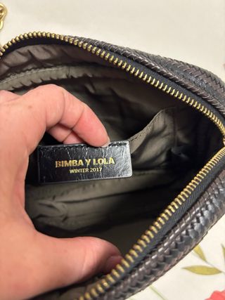 Bolso Bimba y Lola negro tejido