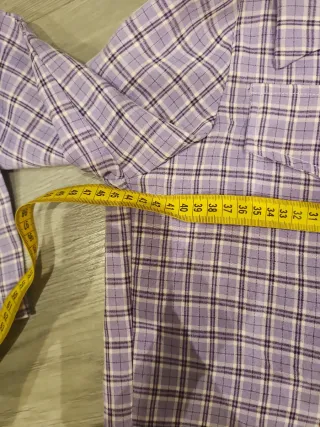 Conjunto SHEIN cuadros lila crop top y falda