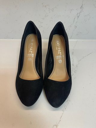 Zapatos Marypaz Ante Negros Talla 37