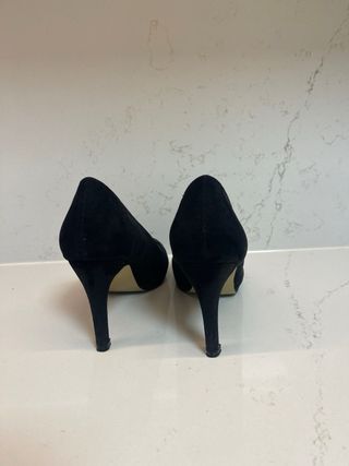 Zapatos Marypaz Ante Negros Talla 37