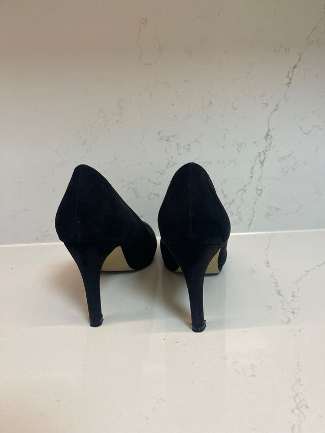 Zapatos Marypaz Ante Negros Talla 37