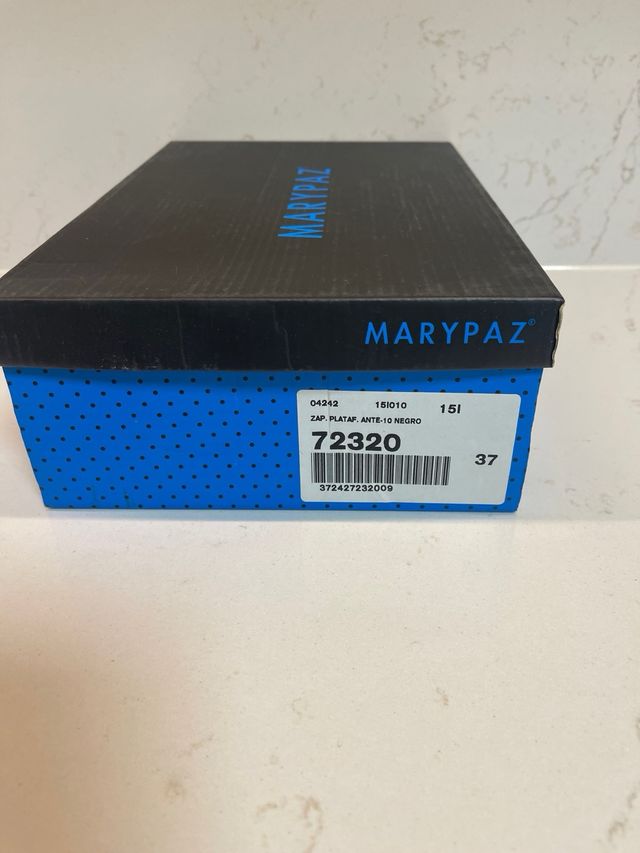 Zapatos Marypaz Ante Negros Talla 37