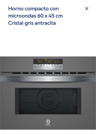 Horno compacto microondas Balay gris