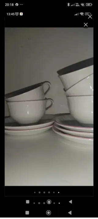 Juego de café porcelana 12 servicios