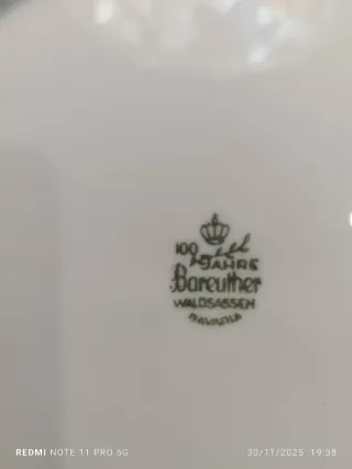 6 Platos Llanos Bavaria Vintage Florales