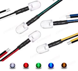 Lote de 5 LEDs 10mm alta luminosidad 12V