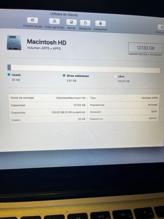 MacBook Pro 13 (Principios 2011) Plata urge venta