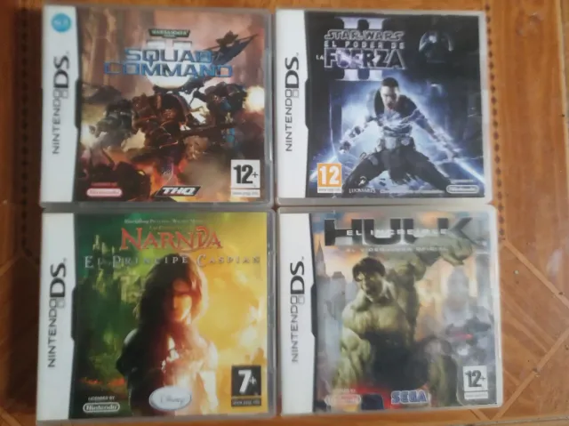 Lote 4 Juegos Nintendo DS: Star Wars, Hulk, Narnia