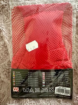 Medias Rejilla Encaje Rojo Talla Única