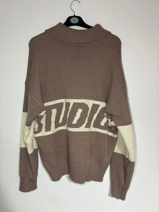 Jersey Cremallera Beige y Marrón