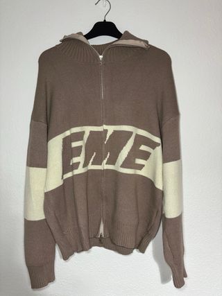 Jersey Cremallera Beige y Marrón