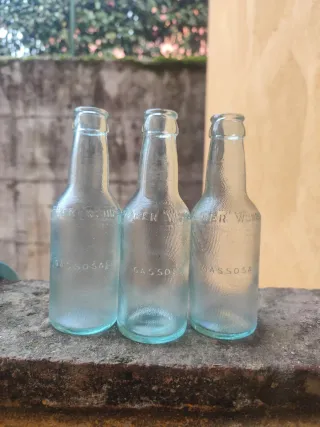 Lotto 3 bottiglie vintage Gassosa Wührer