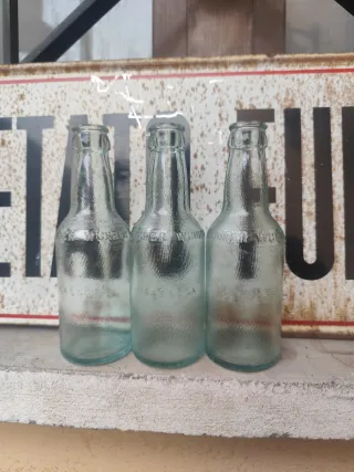 Lotto 3 bottiglie vintage Gassosa Wührer